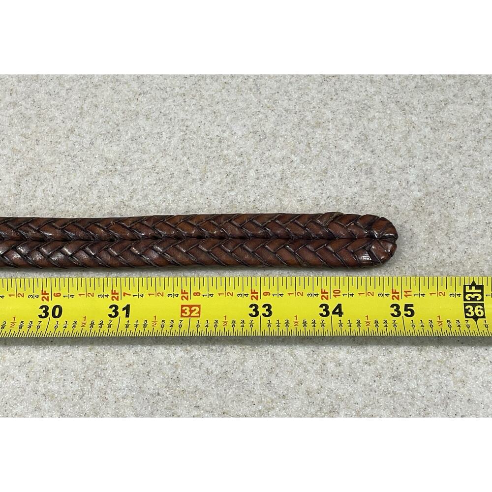 Vintage Brighton Brown Leather Braided Belt -Q2108 Women’s Size Medium -30 - Picture 9 of 11